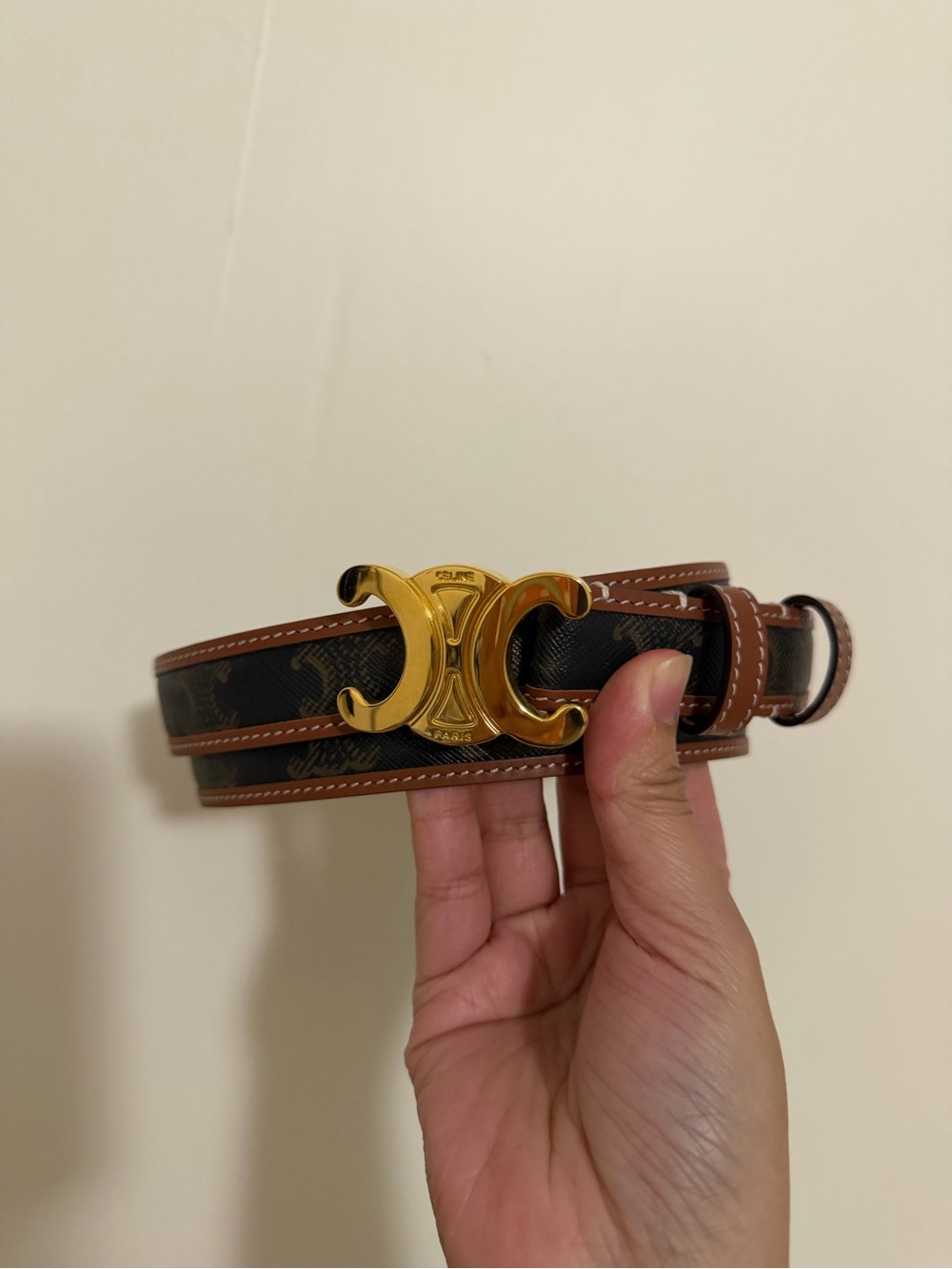 Celine triomphe monogram belt